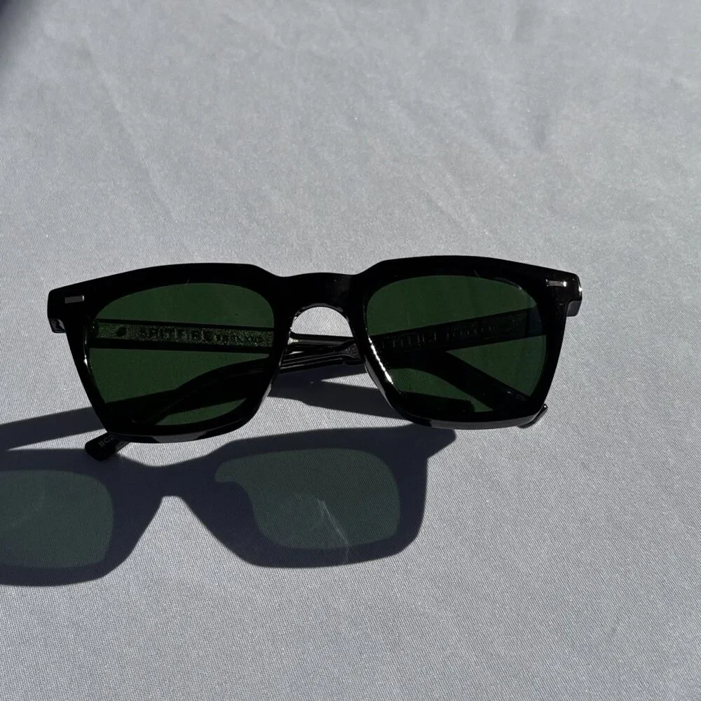 SPITFIRE 'BC2' - BLACK  GREEN SHADES SUNNIES 100% UVA/UVB SAFE LENSES